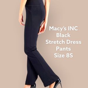 Macy's INC Black Stretch Dress Pants Size 8S